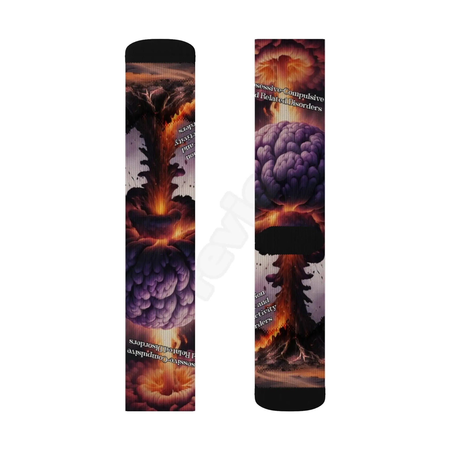 mental health Sublimation Socks.