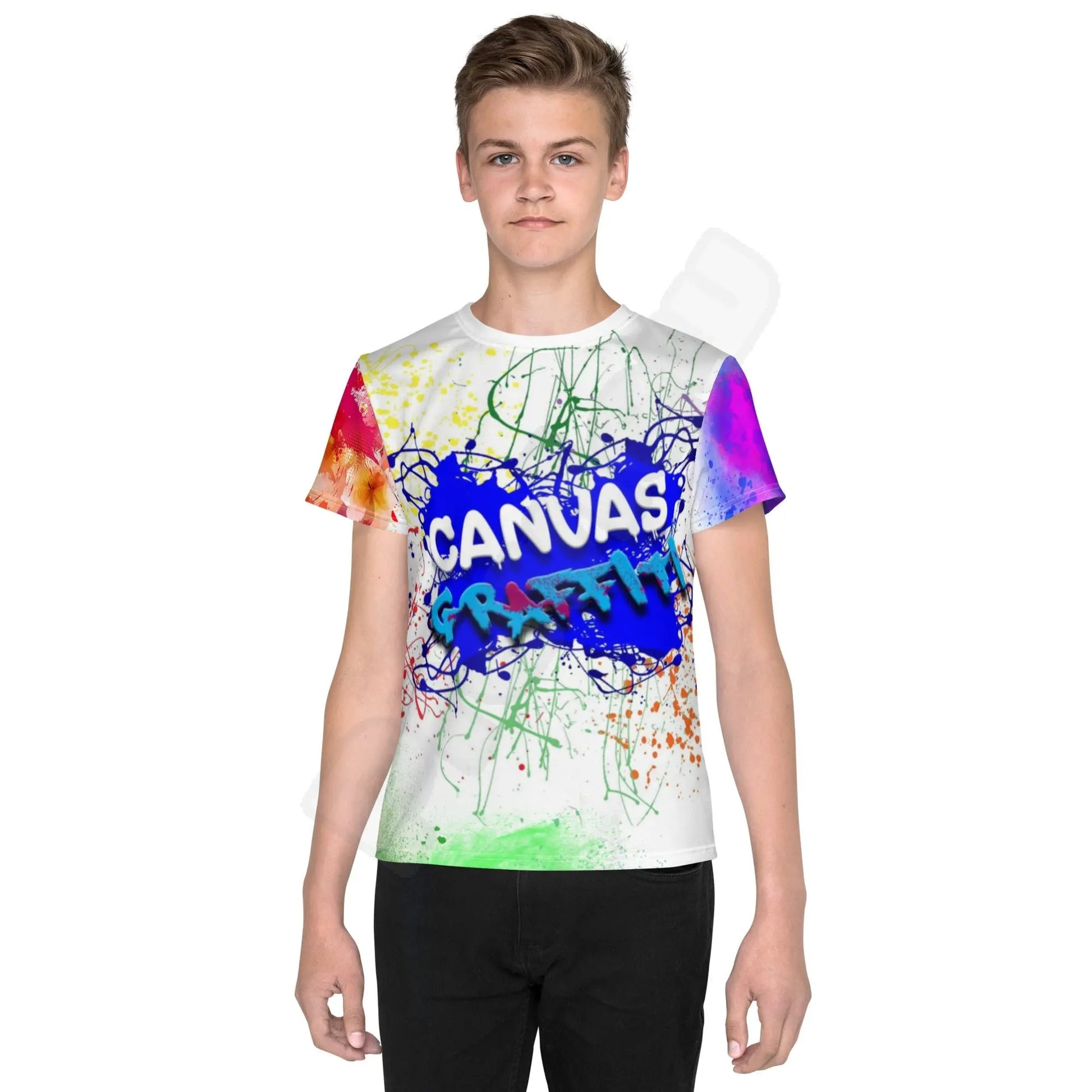 Youth crew neck t-shirt Canvas Graffitti