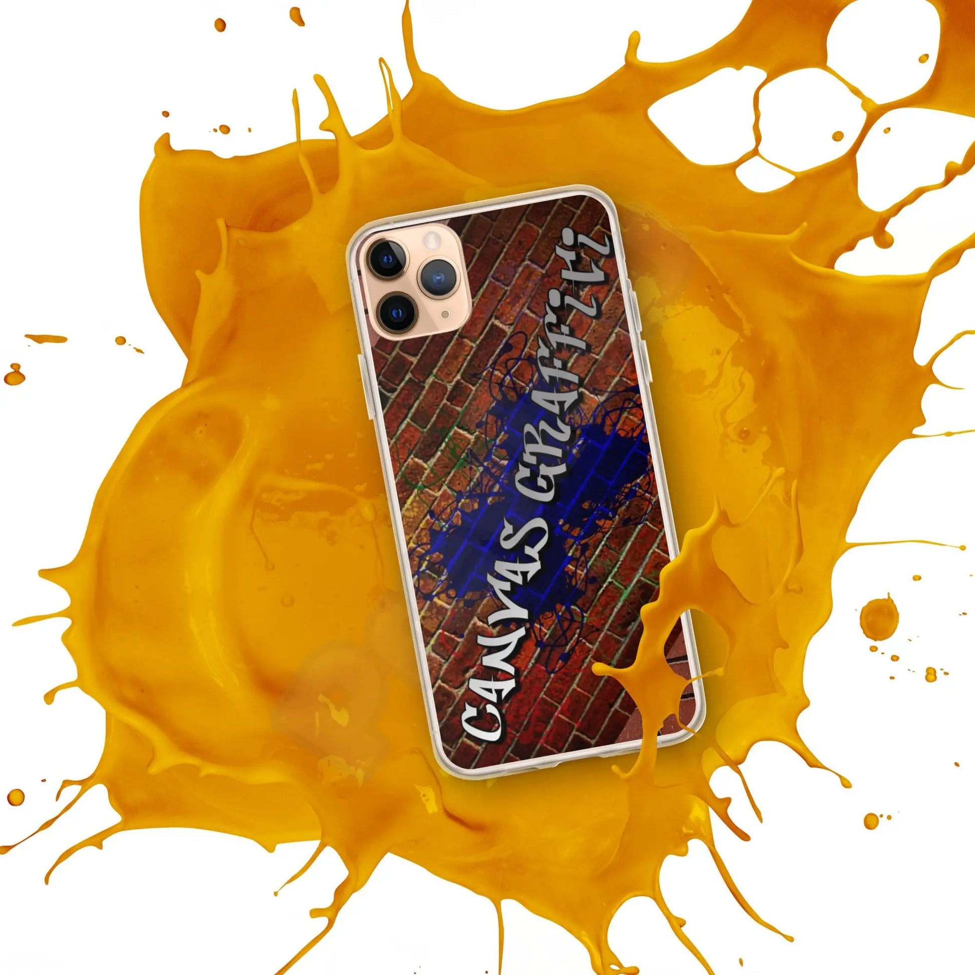 iPhone Case brickThis sleek iPhone case protects your phone from scratches, dust, oil, and dirt. It has a solid back and flexible sides that make it easy to take on and off, with preCanvas GraffittiiPhone Case brick