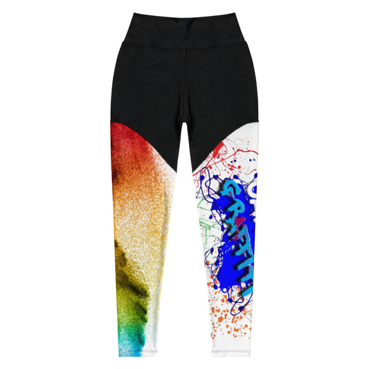 Sports Leggings Canvas Graffitti