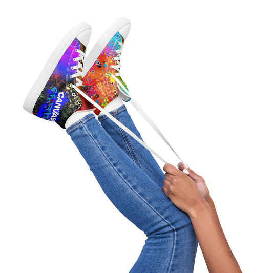 Women’s high top canvas shoes limited addition Canvas Graffitti